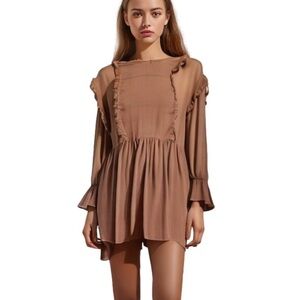 Zara Dress Bohemian Flowy Summer Cottage Core Size Small